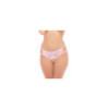 Shorty rose ouvert en résille et dentelle 